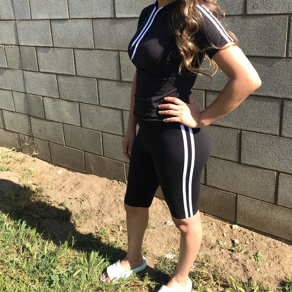 Biker shorts set with top